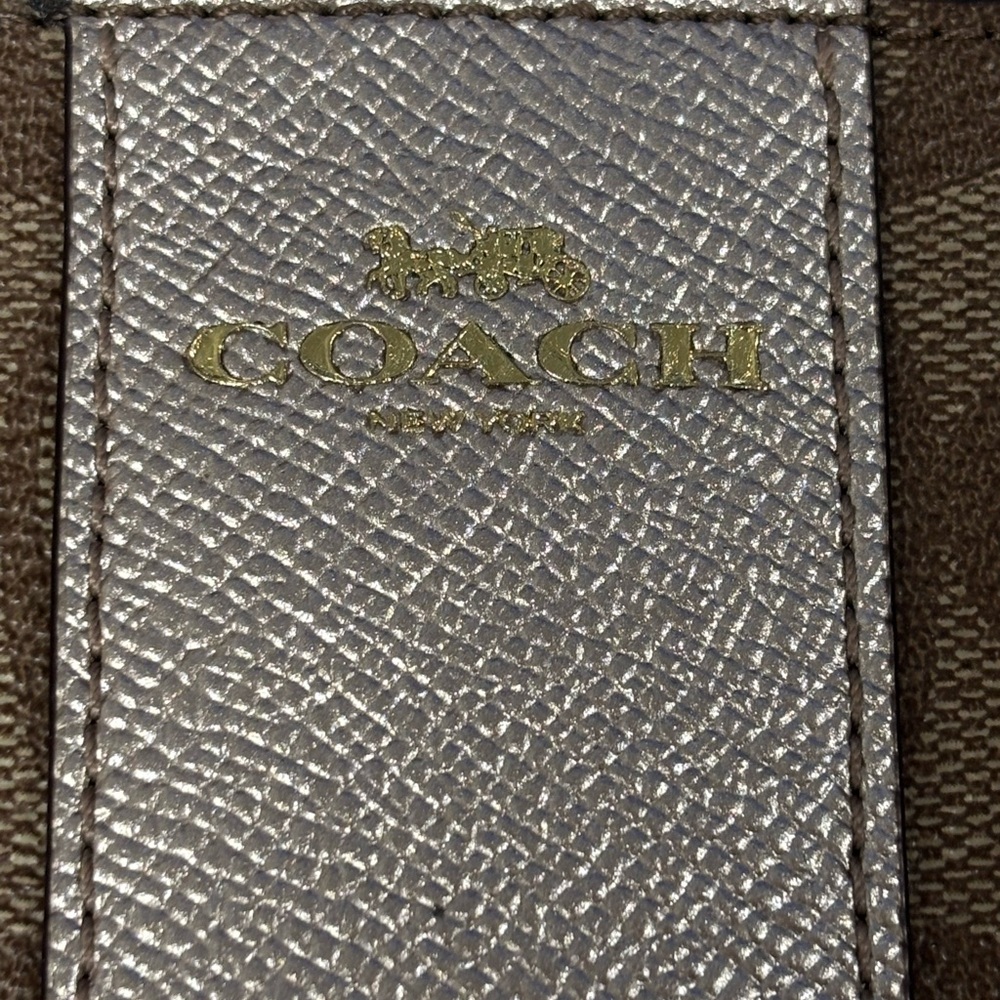 Coach Metallic Silver and Brown Accessory - Picture 3 of 7